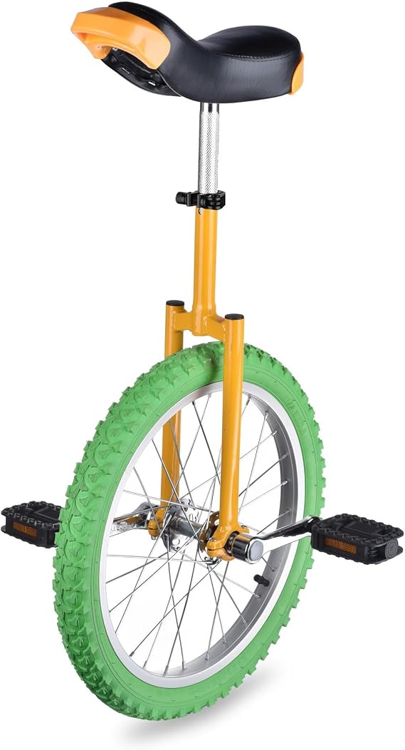 AW 16/18/20/24 Inch Wheel Outdoor Unicycle Adjustable Seat Exercise Bicycle | Fit Adults Kids Outdoor Sports Fitness Exercise, Various colors For Choice