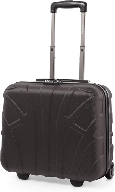 Suitline - Pilot Trolley, Hard Shell, Business Trolley, Cabin Suitcase, Pilot Case, Carry On Luggage, TSA, ABS, 2 Wheels, Titan