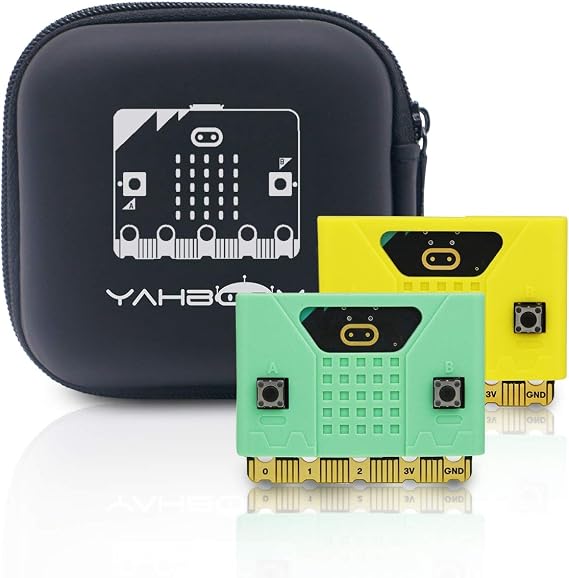 Yahboom BBC Micro:bit V2.0 Macaron Colors Silicone Protective Case and Micro:bit Waterproof Storage Box (2*Case & 1*Box)