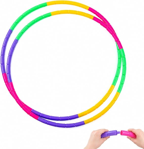 2-Pack Detachable Hula Hoop Snap Together Exercise Hoop