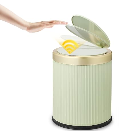 Motion Sensor Trash Can Bathroom,Touchless Garbage Can with Lid