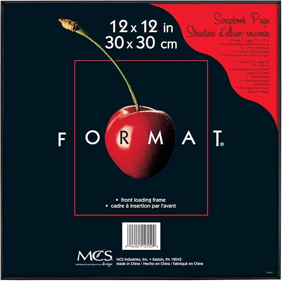 MCS Format Frame, 12x12, Black | Format Frame, 12x12 Inch, Black Finish (12550)