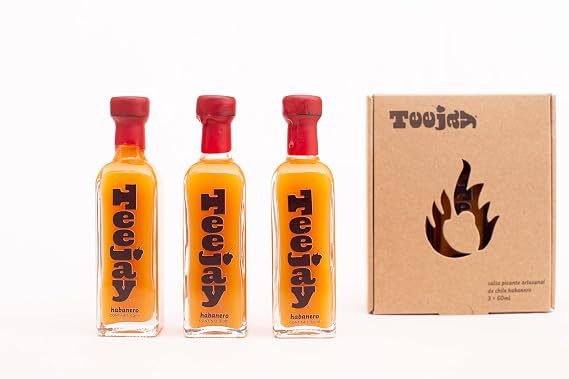 Teejay | Handmade Small Batch Habanero Hot Sauce, 100% natural. 3 ct. 2 oz each