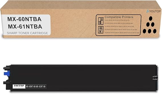 MX61NT MX-61NT Black Toner Cartridge (MX-61NTBA) Compatible for Sharp MX-2630N MX-2651 MX-3050N MX-3070N MX-3071 MX-3550N MX-3551 MX3561 MX3571 MX4051 MX4061