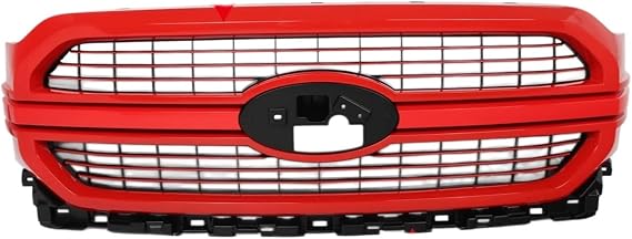 Front Radiator Grille Front Bumper Grille Upper Grill For F150 For XL 2021 2023 Centre Mesh Car Radiator Grilles Air Inlet Vent(RACE RED)