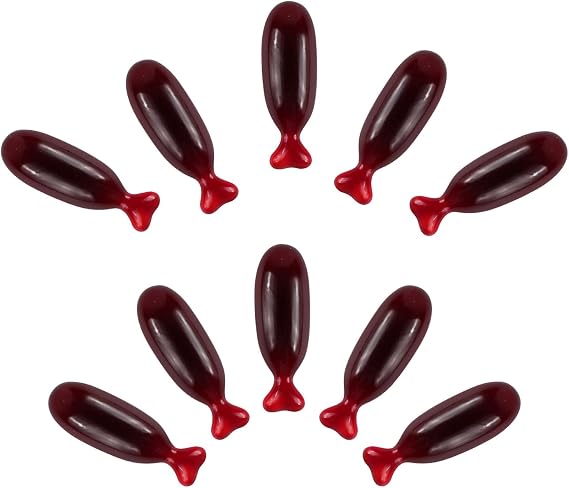 10Pcs Fake Blood Capsules Vampire Horror Props Halloween Cosplay