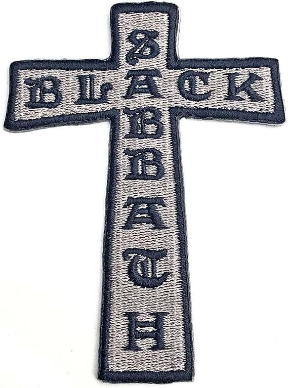Black Sabbath Patch Cross Band Logo Official Size One Size