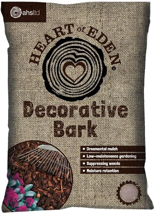Bark Mulch, Garden Mulch for Weed Control and Moisture Retention (100L Decorative Bark)
