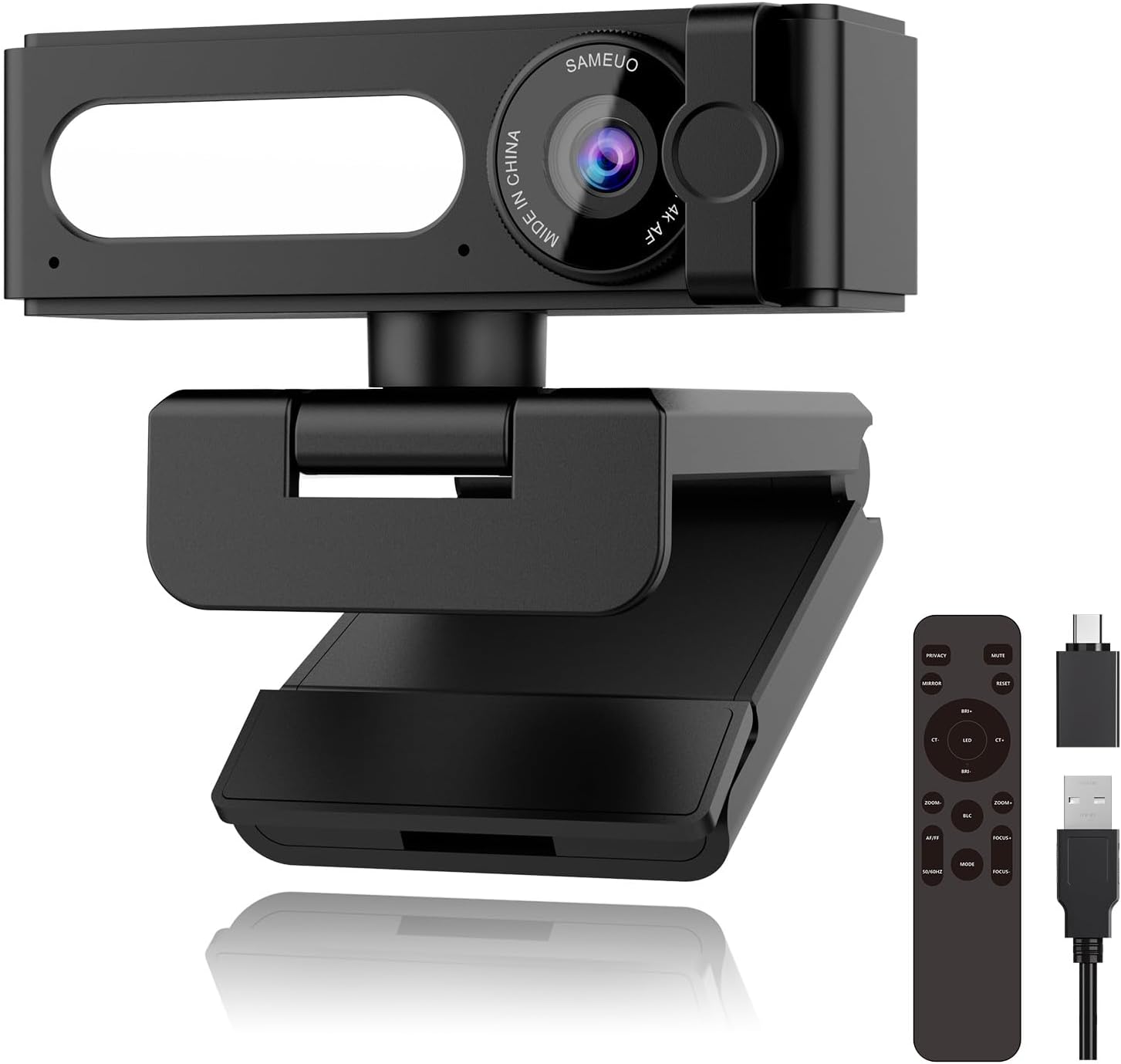Webcam Webcam with Dual AI Noise Cancelling Microphone, 4K UHD 12 Megapixel Webcam with Auto Focus, Auto Light Compensation, Super Wide Angle 120° Privacy Cover, 38402160P@25fps, USB Plug & Play G53-4k
