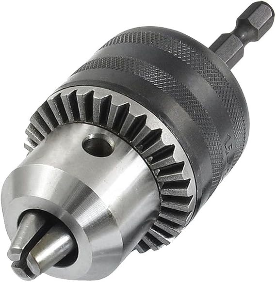 Yakamoz 1.5-13mm Quick Change 1/4-Inch Hex Shank Drill Chuck Adatper with Key Convert Impact Driver and Wrench to Drill Attachment Tool