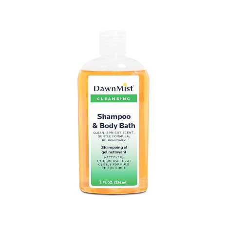 Dukal Dawn Mist Shampoo and Body Bath with Dispensing Cap, 8 oz. Bottle (Pack of 48)