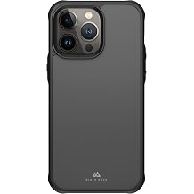 Black Rock - Robust case suitable for Apple iPhone 14 Pro Max, mobile phone case, camera protection, shockproof, scratch-resistant, hard case, matte (black)