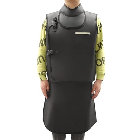 0.5mmpb Lead Clothes with Thyroid Shield Collar,Lead Vest and Lead Skirt with Lead Collar, Dental Lab Apron Lead Protection Lightweight Dentist x-ray