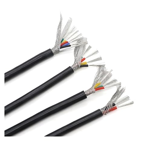 Electrical Wire Soft Rubber Copper Shielded Cable, 2 3 4 6 Cores Insulated Flexible, 0.3 0.5 0.75 1 1.5 2 2.5 Square mm Silicone High Temperature Wire (Size : Square 0.3mm, Color : 2 Cores)