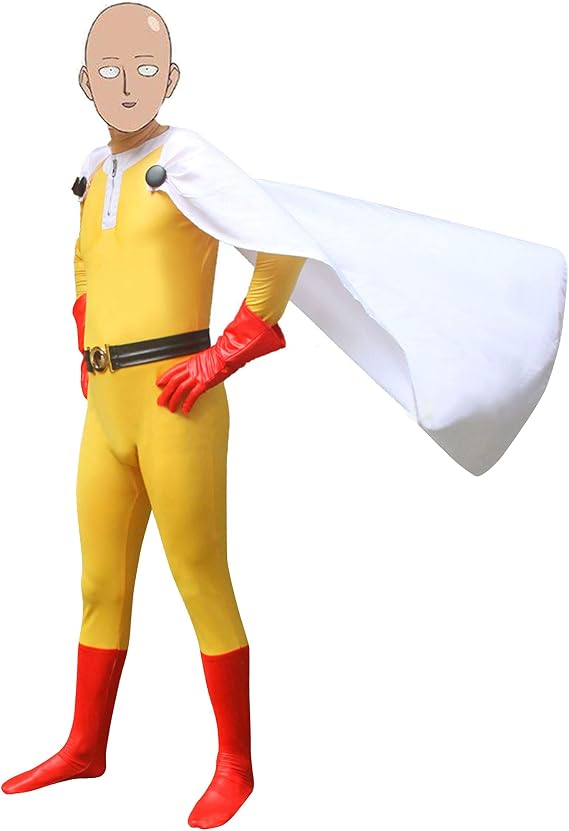 QAHEART Anime Saitam Cosplay Costumes Saitam Jumpsuits Full Set Halloween Bodysuit Carnival Party