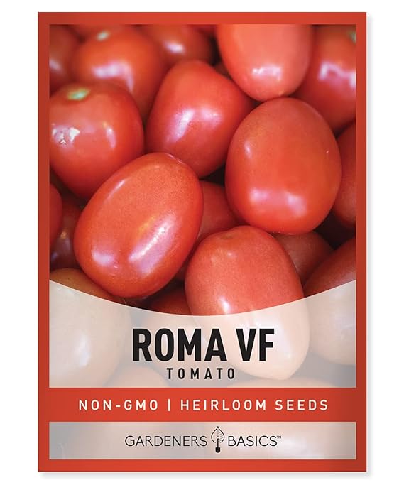 Gardeners Basics Roma VF Tomato Seeds For Planting Heirloom Non-GMO Seeds For Home Garden Vegetables Makes a Great Gift For Gardening