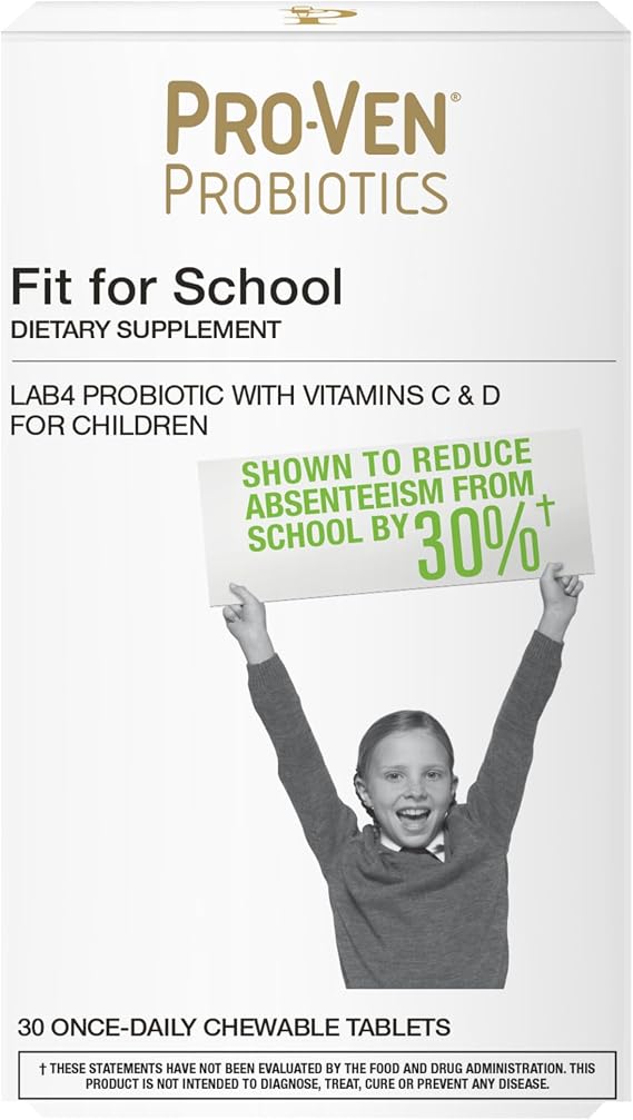 Pro-Ven School Kids & Adult Probiotics | Gut Health & Immune Boost | Acidophilus & Bifidus