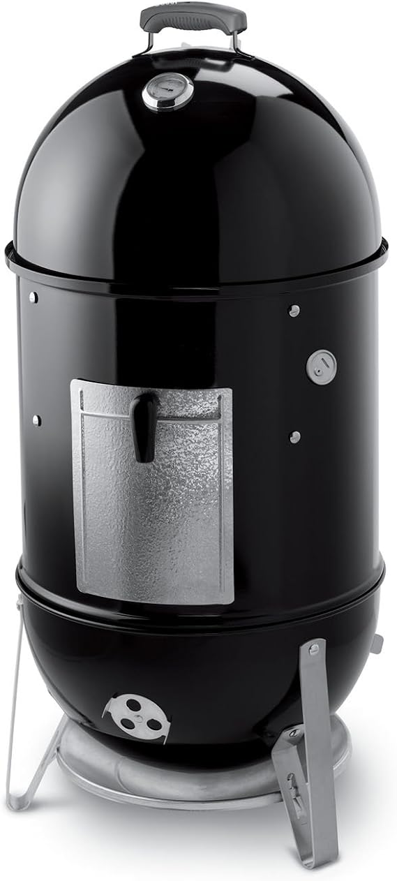 Weber Smokey Mountain Cooker 18-Inch Charcoal Smoker Outdoor BBQ Smoker with Dual Cooking Grates, PorcelainEnameled Kettle & Temperature Control Dampers