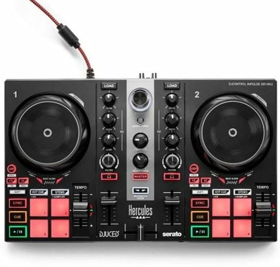 HERCULES DJControl Inpulse 200 MK2 Serato DJ, DJUCED DJ Controller for HERCULES