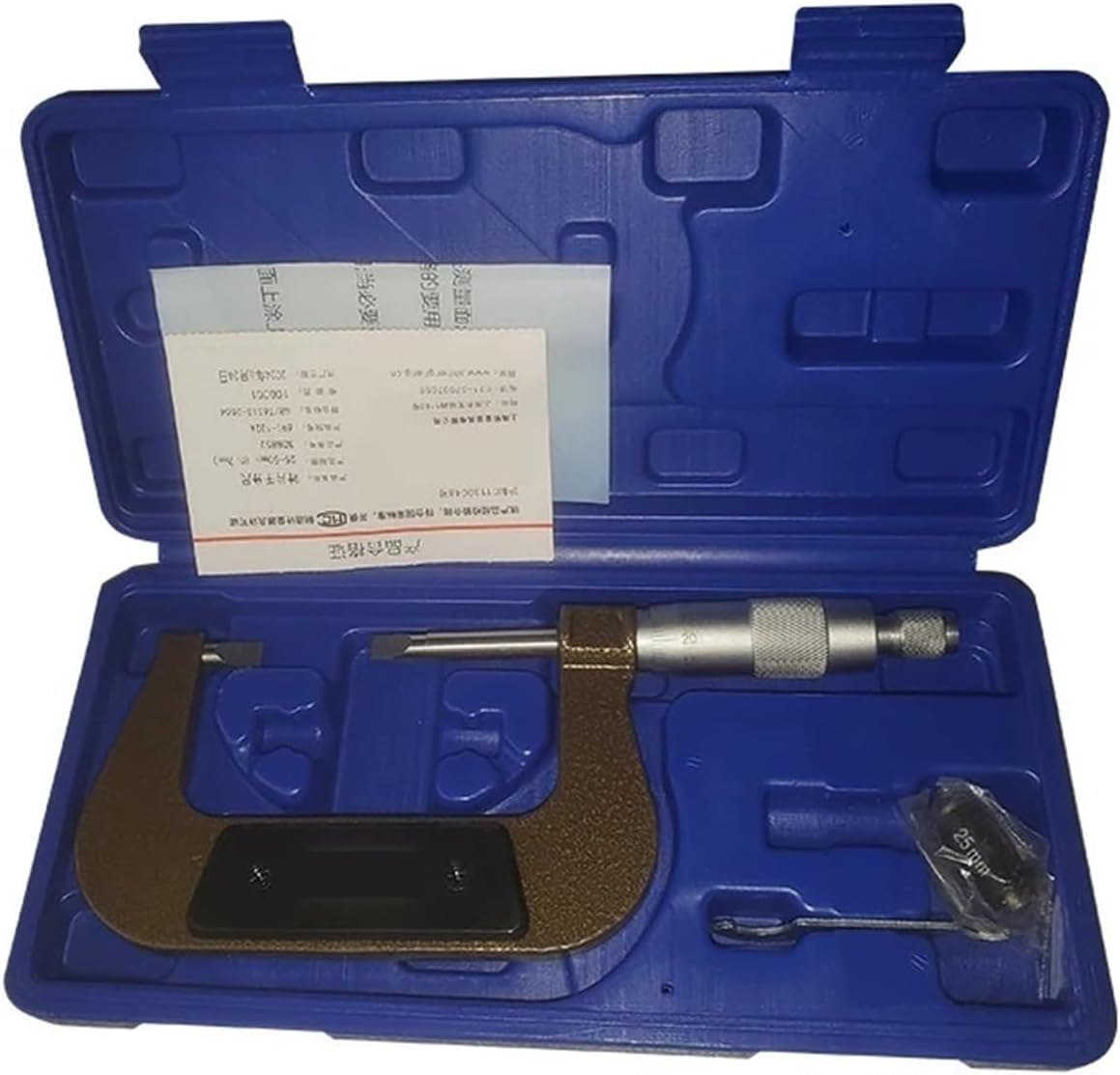 Micrometer, Precision Carbide Blade Micrometer Knife Edge Micrometer Thin Blade Outer Diameter Micrometer 0-25Mm Annular Groove Micrometer,1-50-75mm