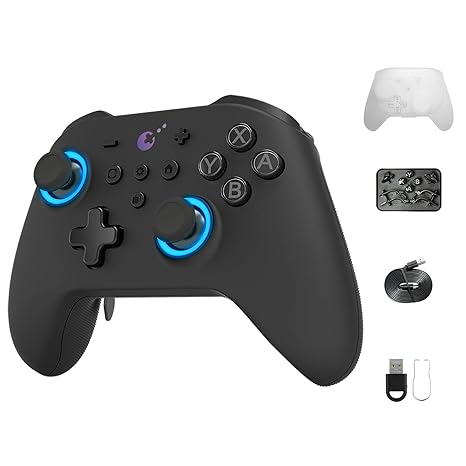 Gulikit KK3 Max Controller, Kingkong 3 Wireless Switch Controller with Hall effect Joysticks and Triggers, 1000Hz Polling Rate, 4 Back Buttons Compatible with Switch/Switch 2/OLED/Windows/iOS/Android