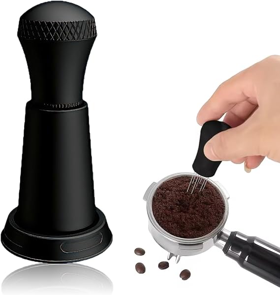 WDT Tool Espresso Distribution Tool, Stainless Steel Coffee Stirrers Distributor with Stand for Barista, Screw Off Base-Easy Clean, Espresso Stirrers Suitable for Stirring Coffee, Black