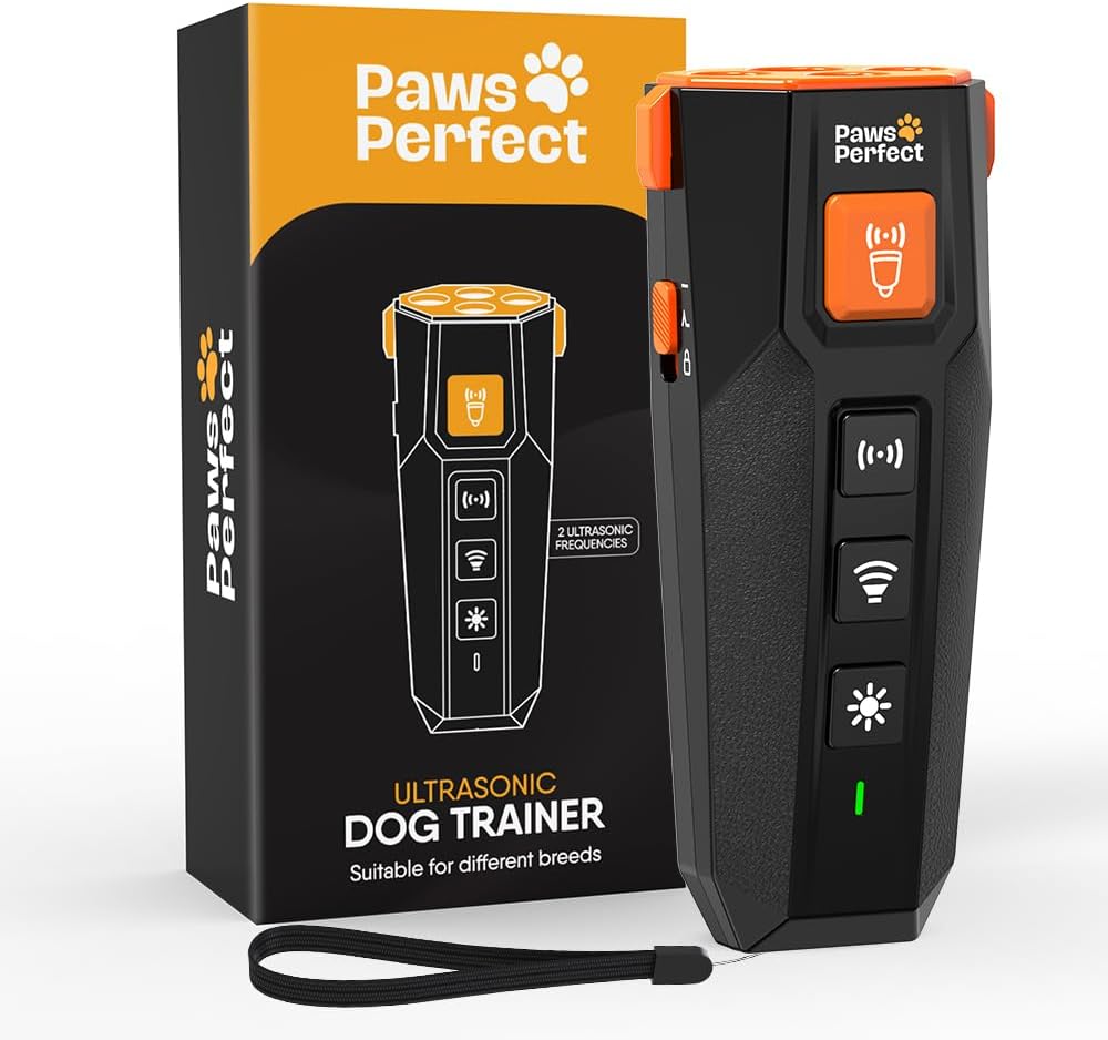 PawsPerfect Ultrasonic Dog Trainer - Professional Dog Training & Dog Bark Deterrent Devices Newrelease | Rechargeable | Best Behavior Aid | Alternative to Shock Collar