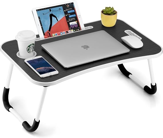 Foldable Laptop Table, Portable Lap Desk Bed Table Tray