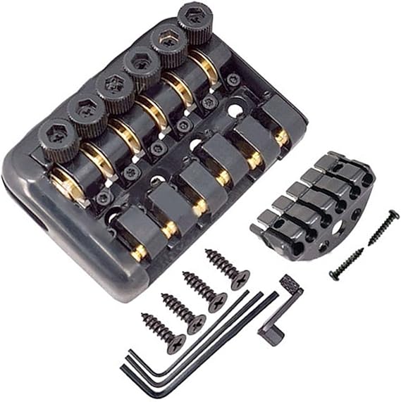 Headless Guitar String Fixed Bridge Zinc Alloy+Iron 6 String Black Bridge Electric Guitar (Color : B)