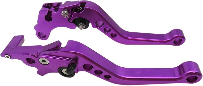 BLUE ELF Purple CNC 6 Position Shorty Brake Clutch Lever for K*awasaki ZX6R / 636 2007-2015 07 08 09 10 11 12 13 14 15