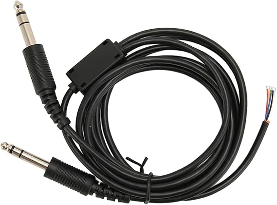 Fits David Clark Aviation Headset Cable 6.6ft, Aviation Headset Replacement Cable for David Clark AVCOMM Dual GA Plug Aviation Headphone