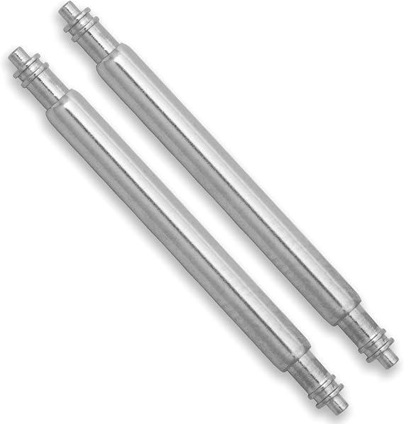 2.0mm Thick Watch Spring Bar Pins | 18mm 20mm 22mm 24mm | Stainless Steel | Sold as Pair | Waterproof Anti-Rust | Standard 0.8mm End Pip | Replacement Strap Pins Ideal for Silicone & Rubber Dive Bands
