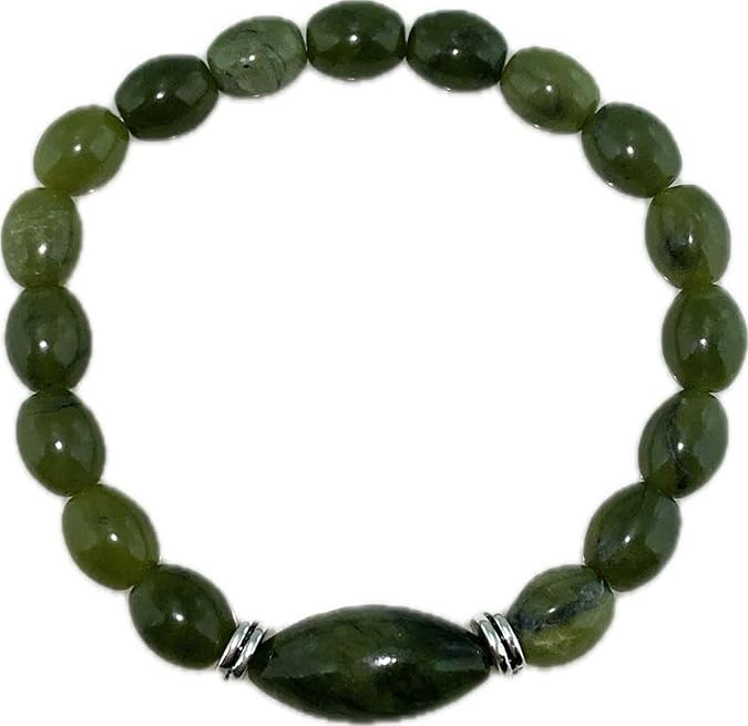 Genuine Connemara Marble Oval Bead Bracelet Handcrafted Irish Heritage Jewelry