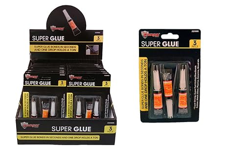 Diamond Visions Max Force 2220885 Super Glue 3 Piece Set Multipack (6 Tubes)