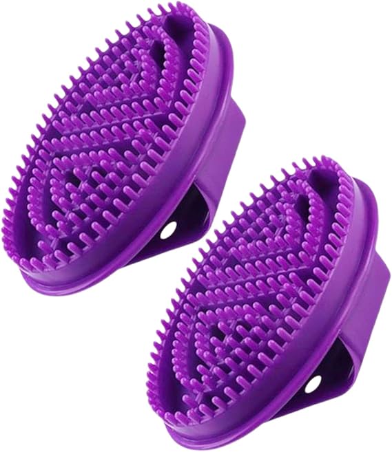 Meridian Brush, 2pieces Meridian Massage Brush, Body Relaxation Oil Massage Comb, Ergonomic Meridian Brush, Professional Meridian Brush, for Relaxation and Improved Circulation(Dark p Urple)
