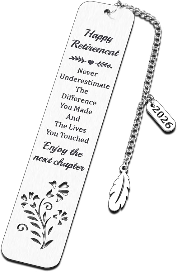 Retirement Gifts for Women Men 2026 Happy Retirement Bookmark for Teacher | Retirement Gift for Woman Man Mom Boss Retirement Bookmark Farewell Going Away Gifts for Friends Enjoy The Next Chapter