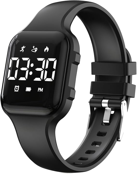 Kids Step Counter Watch, Digital Pedometer, Fitness Tracker Wristwatch, Waterproof Sport Watch, for Children Boys Girls Teens