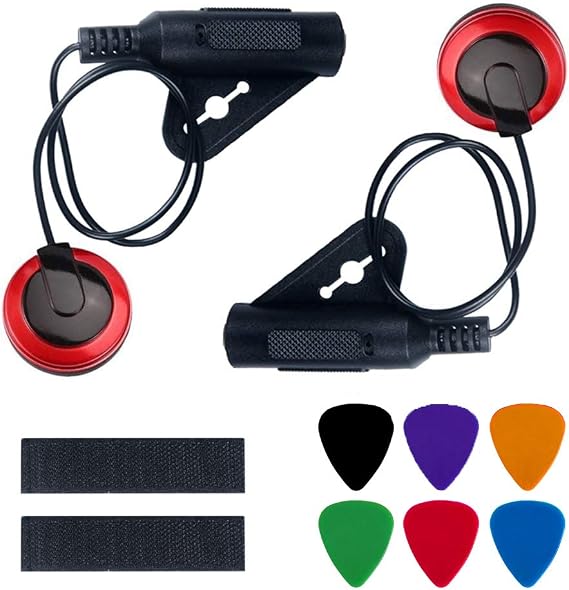 2 Pack - Contact Microphone Piezo Pickup Violin Microphone Pickup for Cello Banjo Ukulele Mandolin Guitar Microphone Pickup with 6PCS Guitar Picks