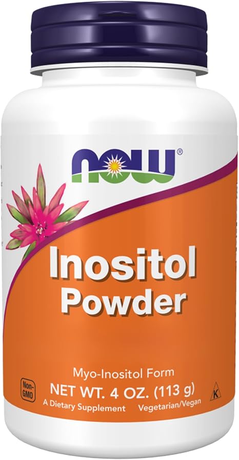 Now Foods Inositol Powder with Myoinositol 113 g Vegan Powder Laboratory Tested Gluten Free Vegetarian Soy Free GMO Free