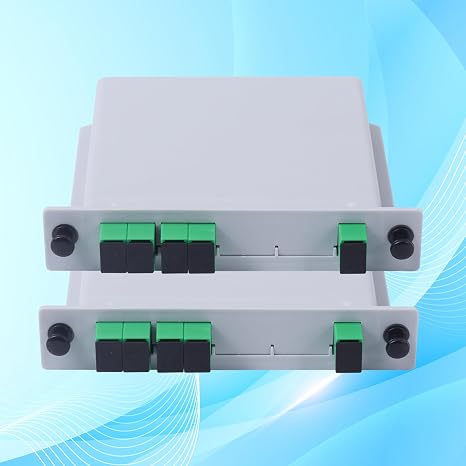 1x4 Singlemode SC/APC PLC Fiber Optical Splitter Cassette, 2pack