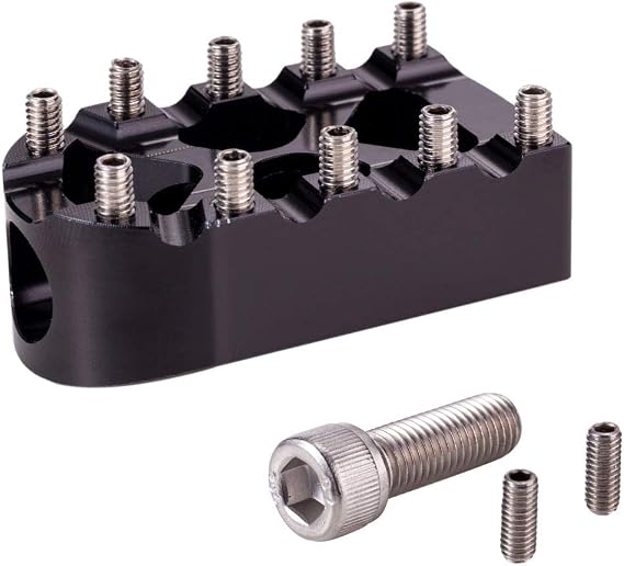 Hopider Motorcycle Gear Shifter peg, Anti-Skid Shift Lever Foot Peg | 360 Roating MX Style for Harley Dyna Sportster Touring Softail Street Chopper Bobber,Black