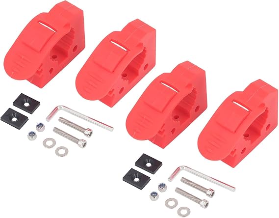 4PCS Shovel Holder Mount, Adjustable Shovel Wall Mount Clamp, Heavy Duty Rubber Shovel Bracket with 5 Gears Adjustment, Universal Shovel Mount for UTV ATV Off Road Vehicles Trucks