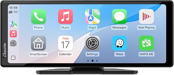 Portable Car Stereo, Carpuride V92 Wireless Carplay & Android Auto, 10.26 Inch 1080P HD Touch Screen Radio with BT 5.0, Mirror Link Support Truck RV Dash Mount