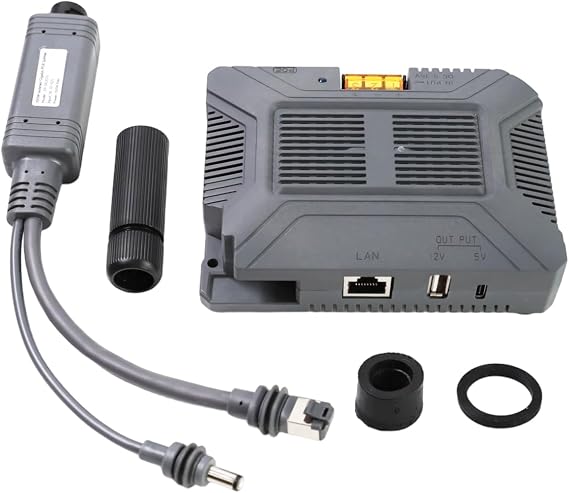 Starlink Mini PoE インジェクター & 12V パワースプリッターキット 150W ギガビット パッシブ PoE はんだ付け RJ45 ESD保護 DC 9-36V~48V/3A Starlink Mini Dishyルーター交換用