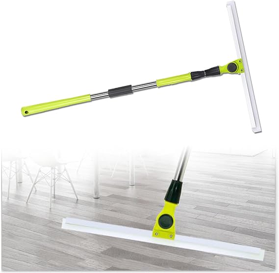 Magic Broom Squeegee, with 51 Long Handle Air Broom as Seen on Tv, Rubber Broom for Pet Hair for Concrete Floor,Bathroom Tile
