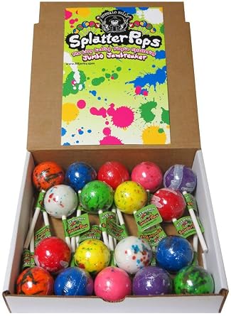 Buffalo Bills SplatterPops 18 assorted jumbo jawbreaker lollipops per 3-lb box