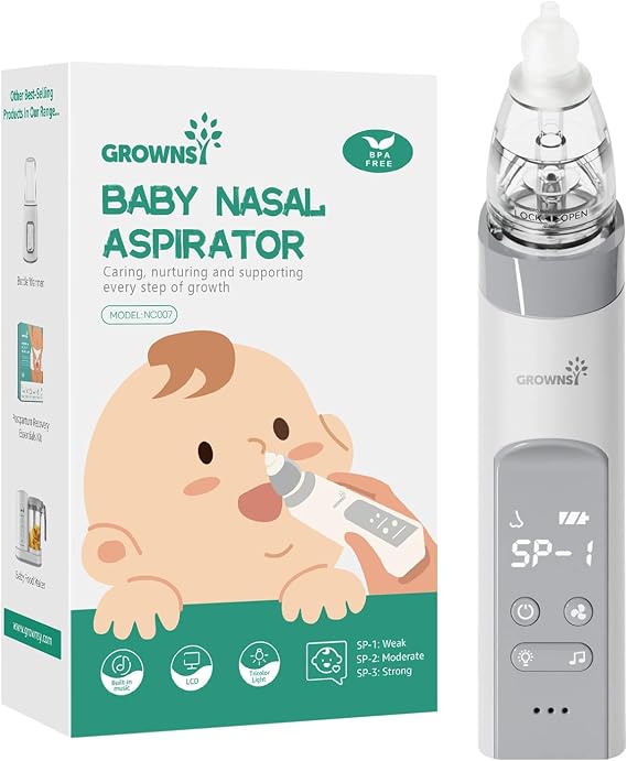Grownsy Nasal Aspirator for Baby, Electric Nose Sucker
