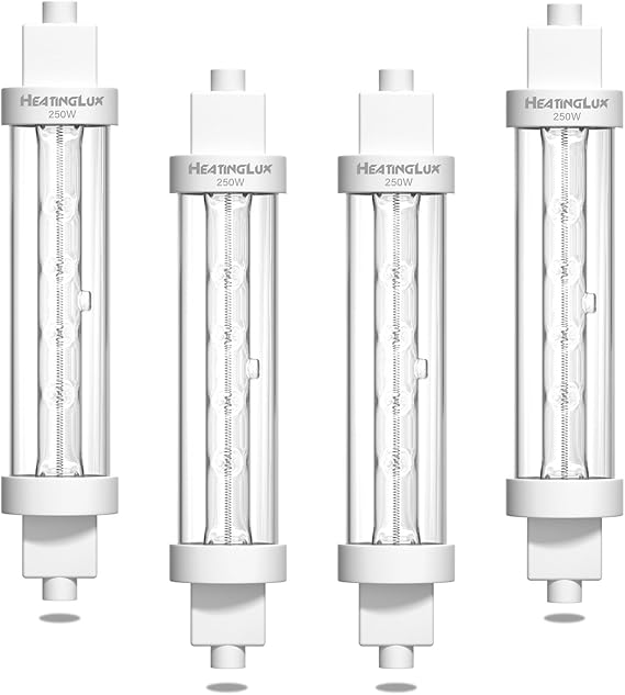 250w Gantry Food Lamp, Catering Heat Lamp Bulb 118mm R7s, Buffet Food Warmer, Food Safe Bulb Lights for Catered Event, Canteen, Buffets [Energy Class G]