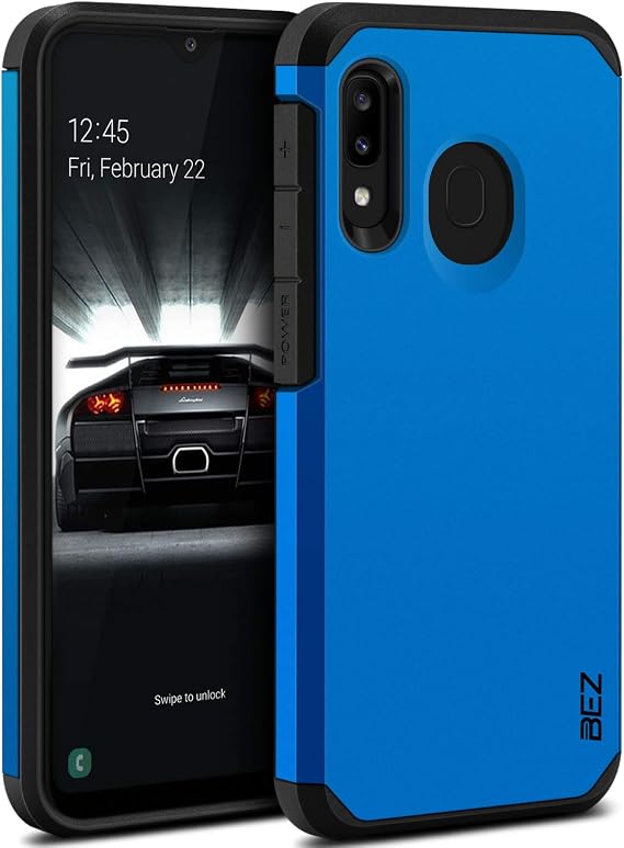 BEZ Case for Samsung A20e Phone Case, Shockproof Cover Compatible with Samsung Galaxy A20e, Shock Absorbing, Heavy Duty Dual Layer Tough Cover, Blue Navy