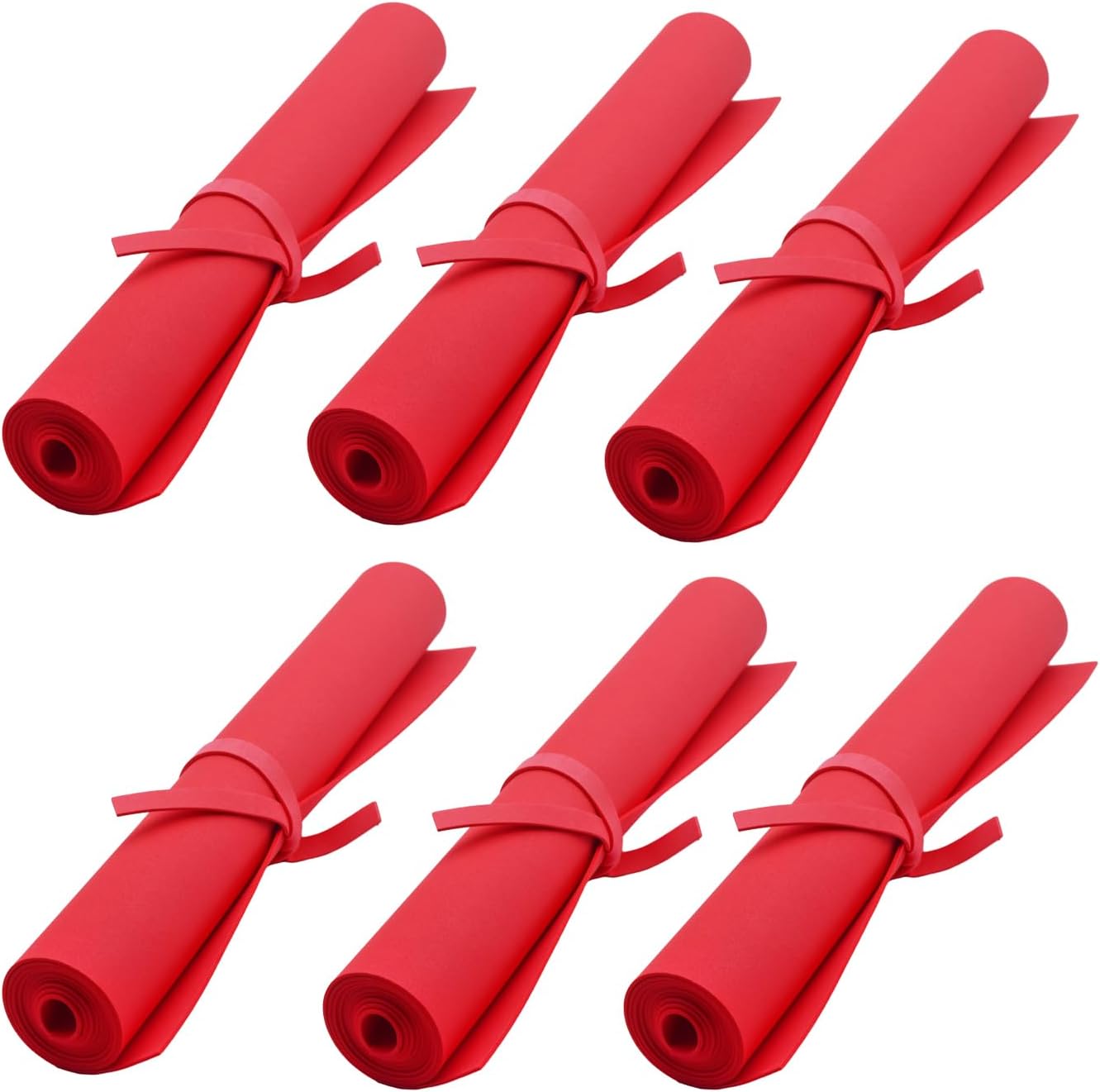 EVA Foam Roll | High Density 85kg/m3 | 2mm Thick | 48"x14" | Ideal for Cosplay, Crafts, DIY Projects (Red 6pcs)